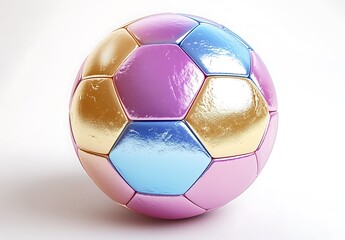 Fototapeta premium Soccer ball on white background