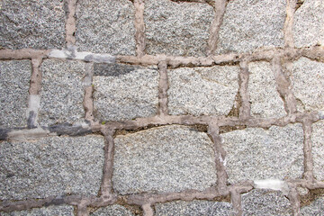 Background Texture abstract. Grey grunge stone fence or brick block wall. Cement wall pattern. Concrete walls of house can be used model for building, house wall for background for website wallpaper