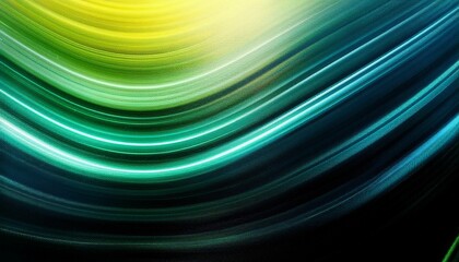 Fototapeta premium Abstract Green Blue Swirling Light Lines Dark Background Texture, Generated image