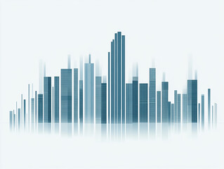 Modern cityscape building view urban design architectural illustration