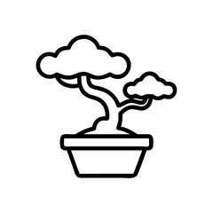 bonsai plant icon design