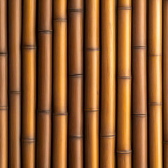 Fototapeta premium Golden bamboo wall texture background