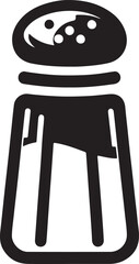 Salt Shaker Icon Silhouette Vector In White Background 