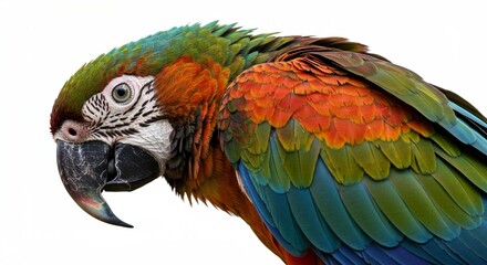 Fototapeta premium Vibrant Macaw Parrot Close Up Colorful Feathers