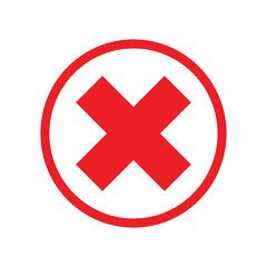 Obraz premium cancel red vector icon