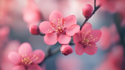 Pink Flower Blossom Close-Up