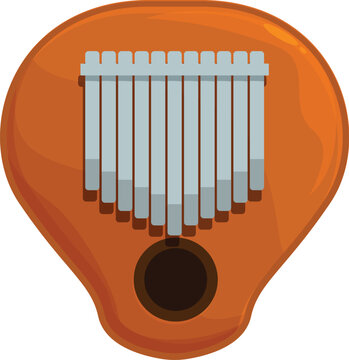 Kalimba, an african musical instrument with a wooden board and staggered metal tines, is played by holding it and plucking the tines with the thumbs