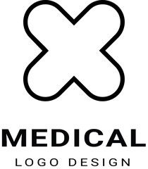 Vector beautiful medical icon logo design with white background 