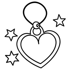 Delicate Love-Themed Line Art