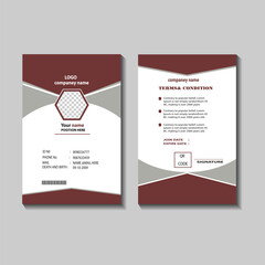id card template with minimalist elements
