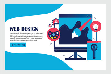 Web design landing page concept