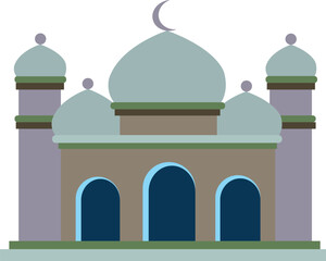 Vector beautiful mosque illustration design with white background 