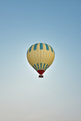 hot air balloon in flight at cappadocia, nevsehir