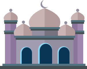 Vector beautiful mosque illustration design with white background 