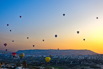 hot air balloons over cappadocia, nevsehir