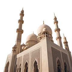 mosque isolated white background