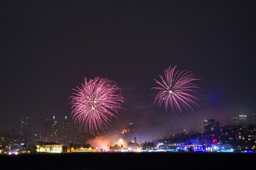 fireworks over the bosphorus, besiktas