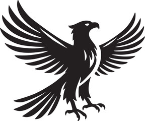 Eagle Icon Silhouette Vector In White Background 