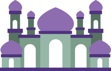 Vector beautiful mosque illustration design with white background 
