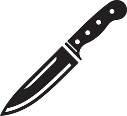 Kitchen Knife Icon Silhouette Vector In White Background 