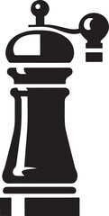 Pepper Grinder Icon Silhouette Vector In White Background 