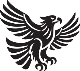 Eagle Icon Silhouette Vector In White Background 