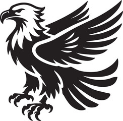 Eagle Icon Silhouette Vector In White Background 
