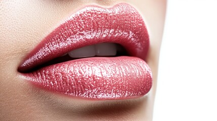 Beauty event glamorous lip makeup studio close-up bright background style inspiration