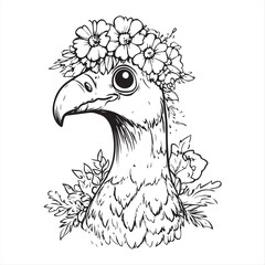  Eagle with Flower Crown