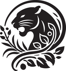 Black Panther vector with white background