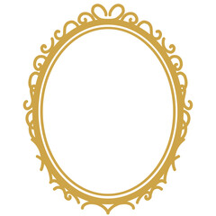 Golden mirror frame Illustration 
