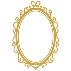 Golden mirror frame Illustration 