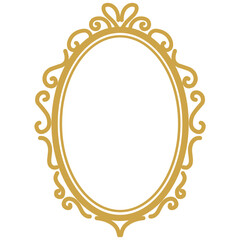 Golden mirror frame Illustration 