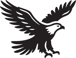Eagle Icon Silhouette Vector In White Background 