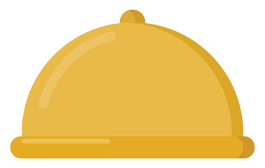 Restaurant cloche vector icon isolated on white background.