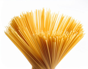 bunch of spaghetti white background isolated