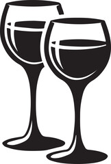 Drink glass icon silhouette vector with white background