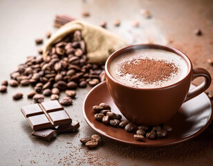 Fototapeta premium cafe con chocolate caliente