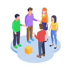 group of people holding hands