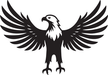 Eagle Icon Silhouette Vector In White Background 