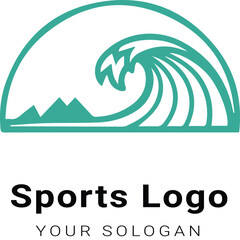 Vector beautiful sports logo design with white background 