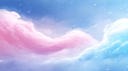 Fototapeta premium Dreamy Pastel Sky Background Enchanting Abstract With Glimmering Overlays And Smooth Transitions