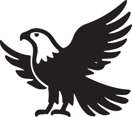 Eagle Icon Silhouette Vector In White Background 