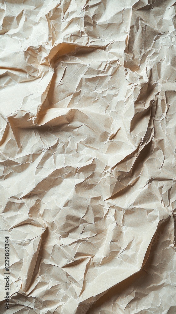 Aufkleber soft, muted cream crumpled paper creates a captivating texture that inspires creativity and evokes n