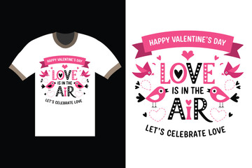 Naklejka premium Happy Valentine's day typography romantic concept design vector art illustration-1