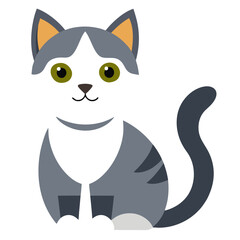 black cat with a smile