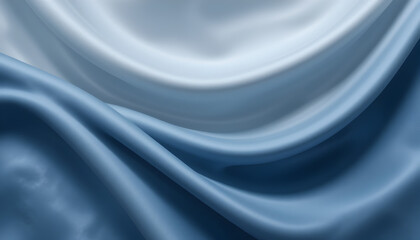 Obraz premium Gray blue white silk satin. Gradient. Dusty blue color. Luxury elegant abstract background for design. Light dark shade. Matte, shimmer. Curtain. Fold. Drapery. Fabric, cloth texture