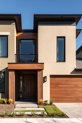 Modern House Exterior: Contemporary Home Design and Architecture. Luxury Real Estate Property with Stunning Facade
