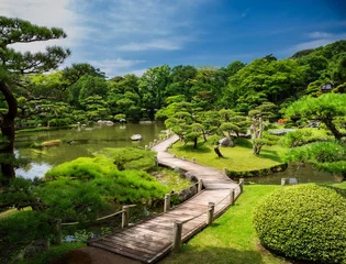 Poster de jardin 3D Generated image　夏の日本庭園  © AM studio