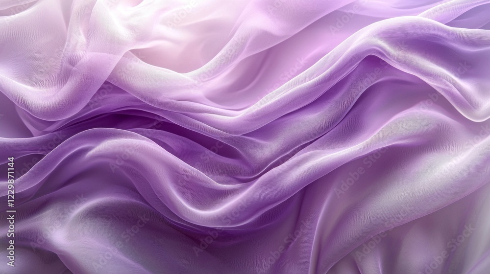 Aufkleber Lavender hues undulate gently across a smooth tapestry, creating a tranquil atmosphere filled with grace and softness. Ideal for artistic inspiration or calming decor